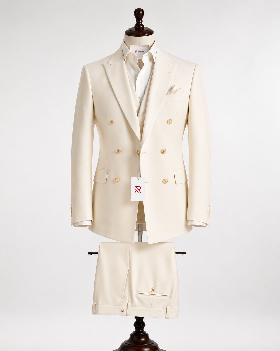 Red Fashion luxury white men suit